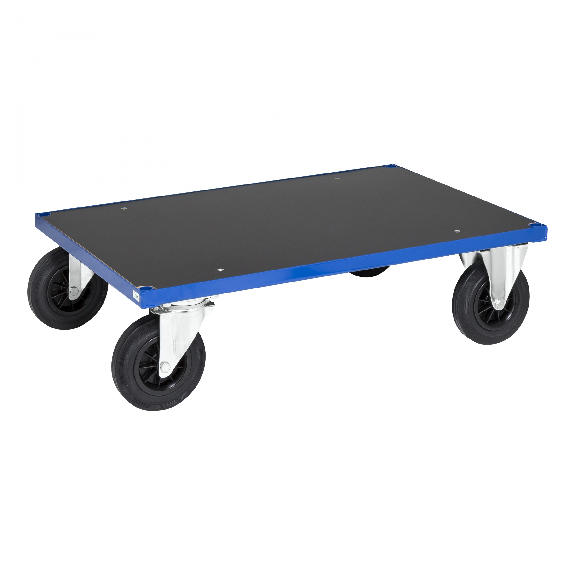 Kongamek Plattformwagen in blau mit MDF-Platte 260mm 1000x700x260mm Gummibereifung ohne Bremse Kongamek Plattformwagen in blau mit MDF-Platte 260mm 1000x700x260mm Gummibereifung ohne Bremse-Beschreibung lesen