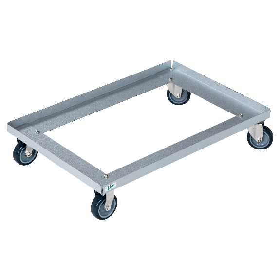 Kongamek Rollwagen verzinkt 616x416x128mm mit 2 Bock- und 2 Lenkrollen ohne Bremse Kongamek Rollwagen verzinkt 616x416x128mm mit 2 Bock- und 2 Lenkrollen ohne Bremse-Beschreibung lesen