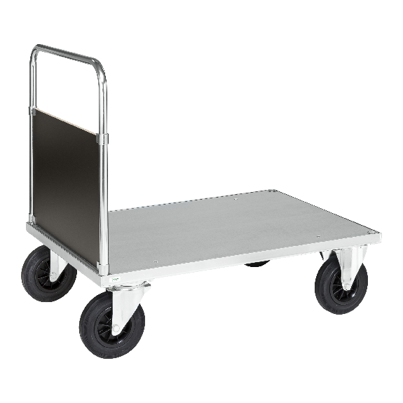 Plattformwagen, verzinkt 1200x800x900mm Boden Stahlblech ummantelt mit geschlossenem Schiebegriff und Gummibereifung ohne Bremse Plattformwagen, verzinkt 1200x800x900mm Boden Stahlblech ummantelt mit geschlossenem Schiebegriff und Gummibereifung ohne Bremse-Beschreibung lesen