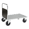 Plattformwagen, verzinkt 1200x800x900mm Boden Stahlblech ummantelt mit geschlossenem Schiebegriff und Gummibereifung ohne Bremse