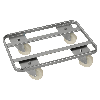 Kongamek Rollwagen verzinkt 800x600x160mm mit 4 Lenkrollen und 300kg Tragkraft