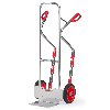 Fetra Alukarre Höhe 1300mm Schaufel 250x320mm mit Kunststoff-Gleitkufen und Vollgummibereifung
