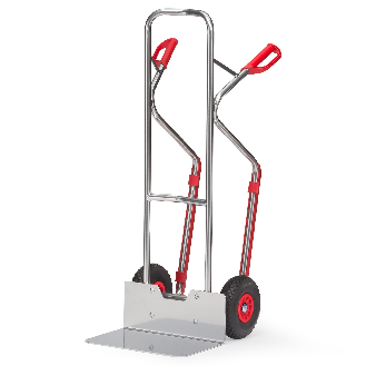 Fetra Alukarre Höhe 1300mm Schaufel 300x480mm mit Kunststoff-Gleitkufen und Polyurethanbereifung-Beschreibung lesen