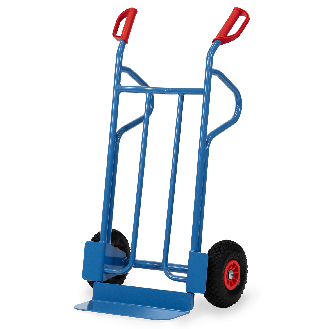Fetra Stahlrohrkarre mit Polyurethanbereifung Höhe 1200mm, Schaufel 150x450mm-Beschreibung lesen