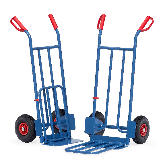 Fetra Stahlrohrkarre mit Klappschaufel, Höhe 1150mm, mit Vollgummi-Bereifung-Beschreibung lesen