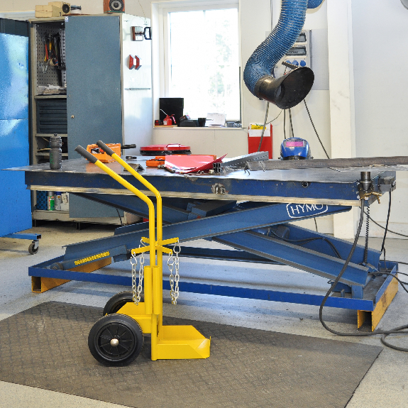 Kongamek Gasflaschenwagen 530x1080x550mm für 50l-Fässer mit 80kg Tragkraft-Beschreibung lesen