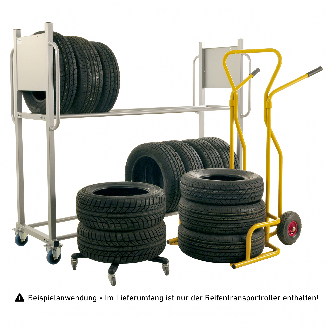 Reifentransportwagen 2030x720x1620mm mit 2 Ebenen, verstellbar 300kg Tragkraft ohne Bremse-Beschreibung lesen