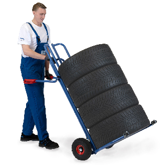 Reifenkarre mit Spreizaufnahmen 575mm Schaufeltiefe mit Luft-Bereifung und Anlaufrollen-Beschreibung lesen