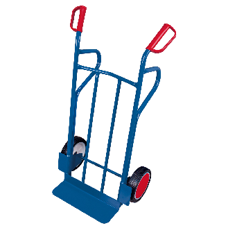 VARIOfit Stahlrohrkarren 250kg Tragkraft mit Standbügeln Schaufel 480x140mm Vollgummibereifung-Beschreibung lesen