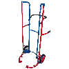 VARIOfit Stahl-Reifenkarre 200kg Tragkraft 1600mm Höhe Vollgummibereifung VARIOfit Stahl-Reifenkarre 200kg Tragkraft 1600mm Höhe Vollgummibereifung