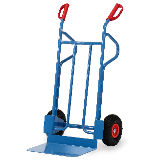 Fetra Stahlrohrkarre mit Polyurethanbereifung Höhe 1200mm, Schaufel 300x480mm-Beschreibung lesen