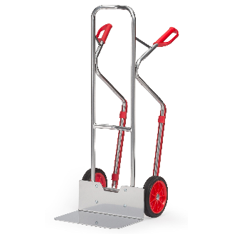 Fetra Alukarre Höhe 1300mm Schaufel 300x480mm mit Kunststoff-Gleitkufen und Vollgummibereifung-Beschreibung lesen