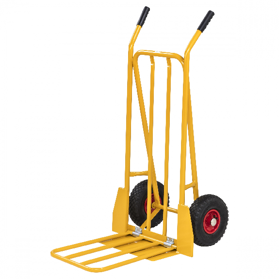 Kongamek Gepäck- und Sackkarre klappbar 780x555x1110mm in gelb mit Luftbereifung und 250kg Tragkraft Kongamek Gepäck- und Sackkarre klappbar 780x555x1110mm in gelb mit Luftbereifung und 250kg Tragkraft-Beschreibung lesen