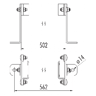 Hailo Bodenbefestigung, verstellbar für Steigleitern Typ ALO,ALEO 72x25mm Holm Edelstahl V2A-Beschreibung lesen