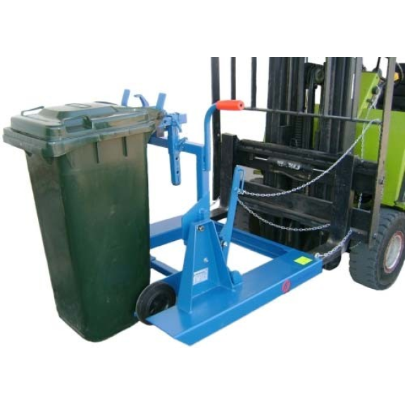 Implemento para carretillas volcador de cubos 120 y 240 litros-Leer más
