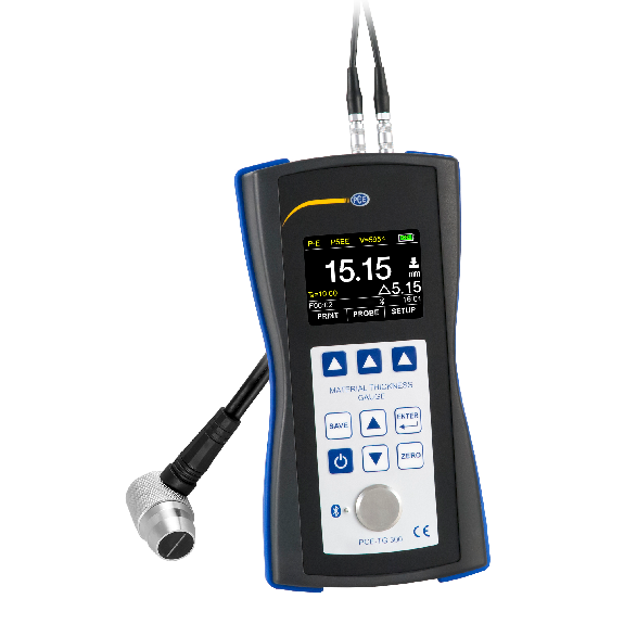 PCE Instruments Spessimetro a ultrasuoni per materiali PCE-TG 300-P5EE-Leggi tutto