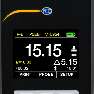 PCE Instruments Materialdickenmessgerät PCE-TG 300-HT5 inklusive Sonde PCE-TG-HT5-Beschreibung lesen