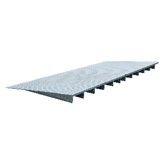 Rampa de carga LxAnxAlt 2500 x 1120 x 123 mm galvanizada-Leer más