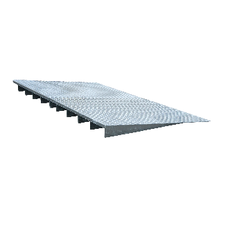 Rampa de carga LxAnxAlt 2000 x 1120 x 123 mm galvanizada-Leer más