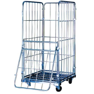Roll container cerrado  (Cestón malla para lavandería) 600 kg-Leer más