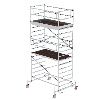 MUNK Rollgerüst mit Doppelplattform 1,35x2,45m Plattform, 6,35m AH-Beschreibung lesen