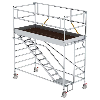 MUNK Rollgerüst SG mit Schrägaufstiegen 1,35x3,00m und Sicherheitsgeländer 4,51m AH MUNK Rollgerüst SG mit Schrägaufstiegen 1,35x3,00m und Sicherheitsgeländer 4,51m AH