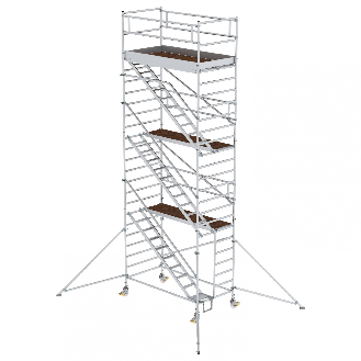 MUNK Rollgerüst mit Schrägaufstiegen 1,35x2,45m Plattform, 8,35m AH-Beschreibung lesen