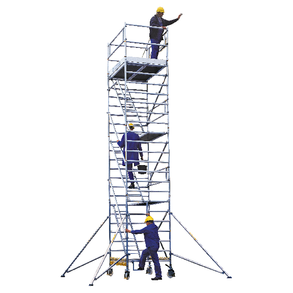 MUNK Rollgerüst mit Schrägaufstiegen 1,35x3,00m Plattform, 8,35m AH MUNK Rollgerüst mit Schrägaufstiegen 1,35x3,00m Plattform, 8,35m AH-Beschreibung lesen