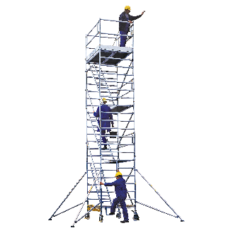 MUNK Rollgerüst mit Schrägaufstiegen 1,35x3,00m Plattform, 8,35m AH-Beschreibung lesen