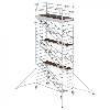 MUNK Rollgerüst mit Schrägaufstiegen 1,35x3,00m Plattform, 8,35m AH