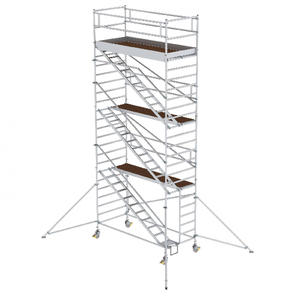 MUNK Rollgerüst mit Schrägaufstiegen 1,35x3,00m Plattform, 8,35m AH MUNK Rollgerüst mit Schrägaufstiegen 1,35x3,00m Plattform, 8,35m AH-Beschreibung lesen