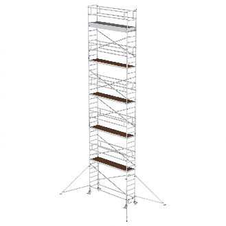 MUNK Aluminium-Rollgerüst mit Ausleger 3,00x0,75m Plattform 12,35m AH-Beschreibung lesen