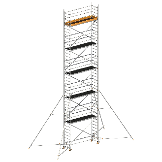 Layher Rollgerüst Uni Standard P2 mit Gerüststützen 5m, 12,20m AH-Beschreibung lesen