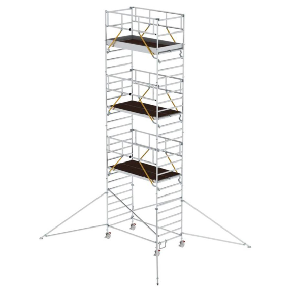 Échafaudage mobile MUNK SG avec double plate-forme 1,35x2,45m et flèche 9,55m AH-Leer más