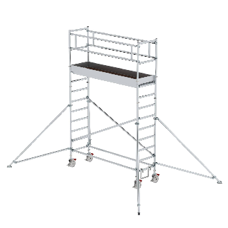 MUNK Aluminium-Rollgerüst mit Ausleger 2,45x0,75m Plattform 5,07m AH-Beschreibung lesen