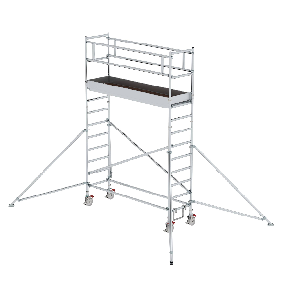 MUNK Aluminium-Rollgerüst mit Ausleger 2,45x0,75m Plattform 5,07m AH-Beschreibung lesen