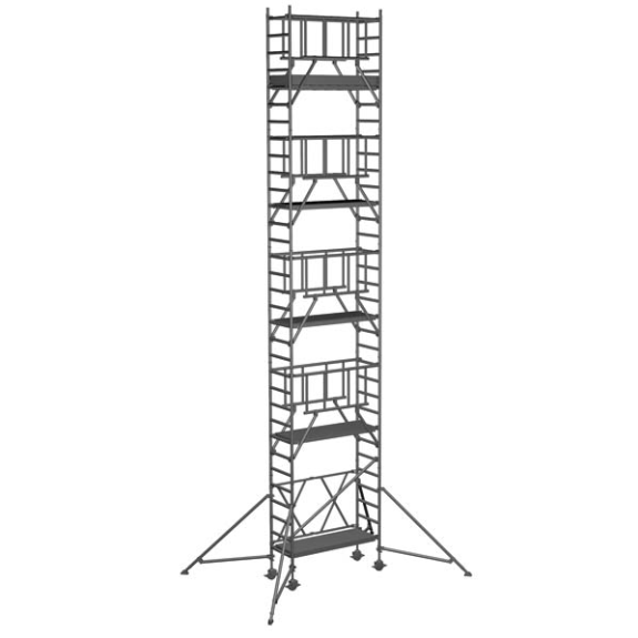 ZARGES Compactmaster S-PLUS 2T - échafaudage pliable hauteur de travail 10,45 m-Leer más