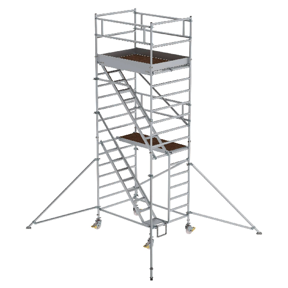 Cadre de rouleau avec une plate-forme inclinée des étapes de 1,35x1,80 m, 6,35 m ah-Leer más