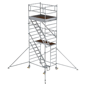MUNK Rollgerüst mit Schrägaufstiegen 1,35x1,80m Plattform, 6,35m AH-Beschreibung lesen