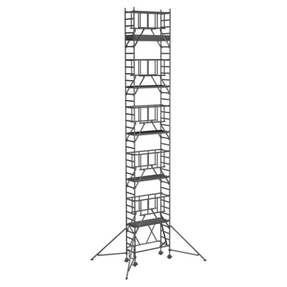 ZARGES Compactmaster S-PLUS 2T - échafaudage pliable hauteur de travail 11,60 m-Leer más
