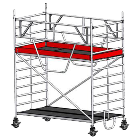 Gerüst mit Sicherheitsaufbau 1,50x2,85m-Beschreibung lesen