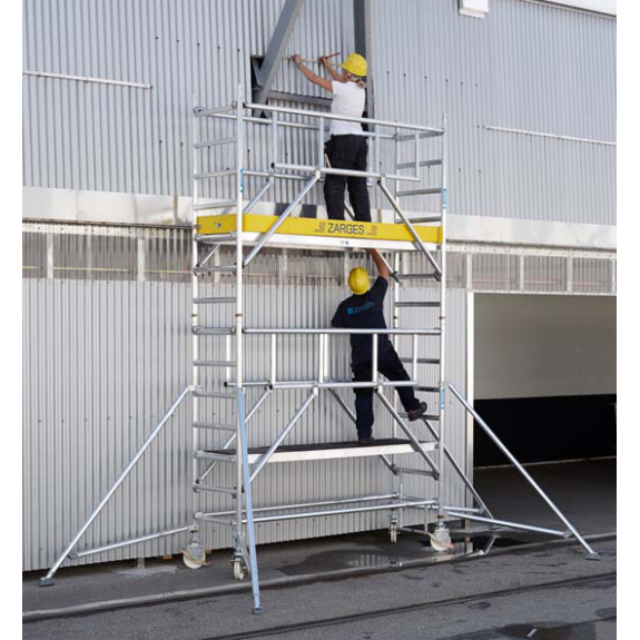 Zarges Fahrgerüst MultiTower S-PLUS 1T mit Auslegern 1,80m Plattformlänge 13,20m AH Zarges Fahrgerüst MultiTower S-PLUS 1T mit Auslegern 1,80m Plattformlänge 13,20m AH-Beschreibung lesen