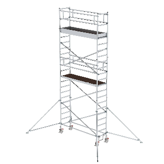 MUNK Aluminium-Rollgerüst mit Ausleger 2,45x0,75m Plattform 7,59m AH-Beschreibung lesen