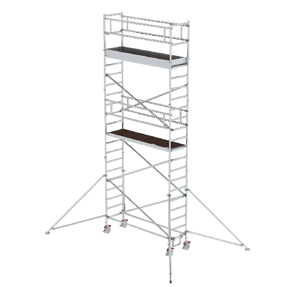 Échafaudage à rouleaux en aluminium avec un interprète 2,45x0,75 m plate-forme 7,59m Ah-Leer más