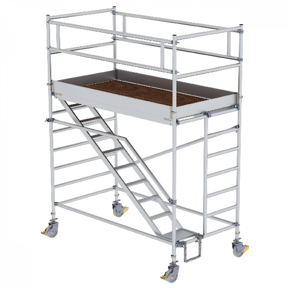 Cadre de rouleau avec une plate-forme inclinée des étapes de 1,35x2,45 m, 4,35m Ah-Leer más
