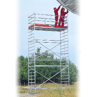 Euroline Gerüst 9514 mit Sicherheitsaufbau 1,50x2,85m Fahrbalken verschiebbar 7,35m AH-Beschreibung lesen