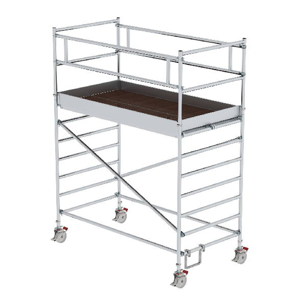 MUNK Rollgerüst mit Doppelplattform 1,35x2,45m Plattform, 4,35m AH MUNK Rollgerüst mit Doppelplattform 1,35x2,45m Plattform, 4,35m AH-Beschreibung lesen