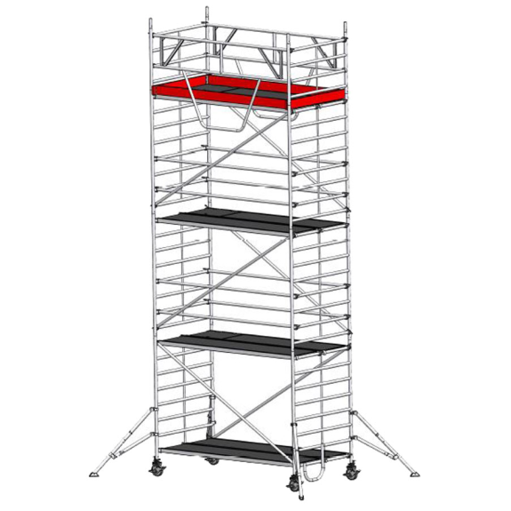 Échafaudage Euroline 9517 avec structure de sécurité et stabilisateurs 8,35 m AH-Leer más