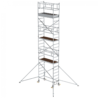 MUNK Aluminium-Rollgerüst mit Ausleger 1,80x0,75m Plattform 8,43m AH-Beschreibung lesen