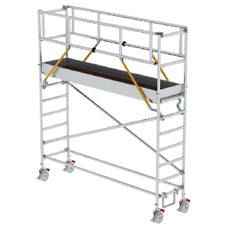 Rollgerüst aus Aluminium mit Plattform 4,51m-Beschreibung lesen